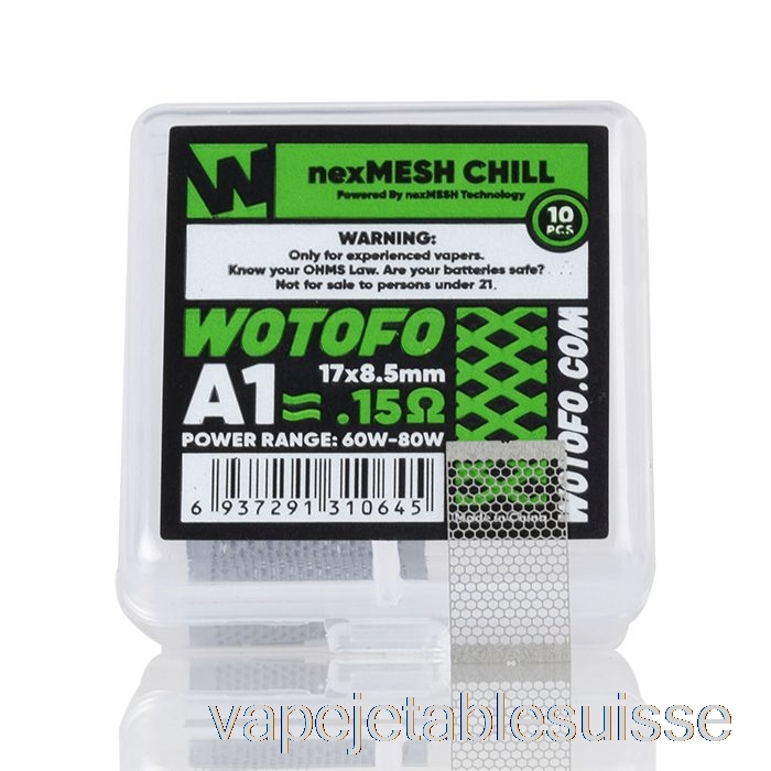 Vape Suisse Wotofo Nexmesh Maille Bobines De Remplacement 0.15ohm Nexmesh Chill A1